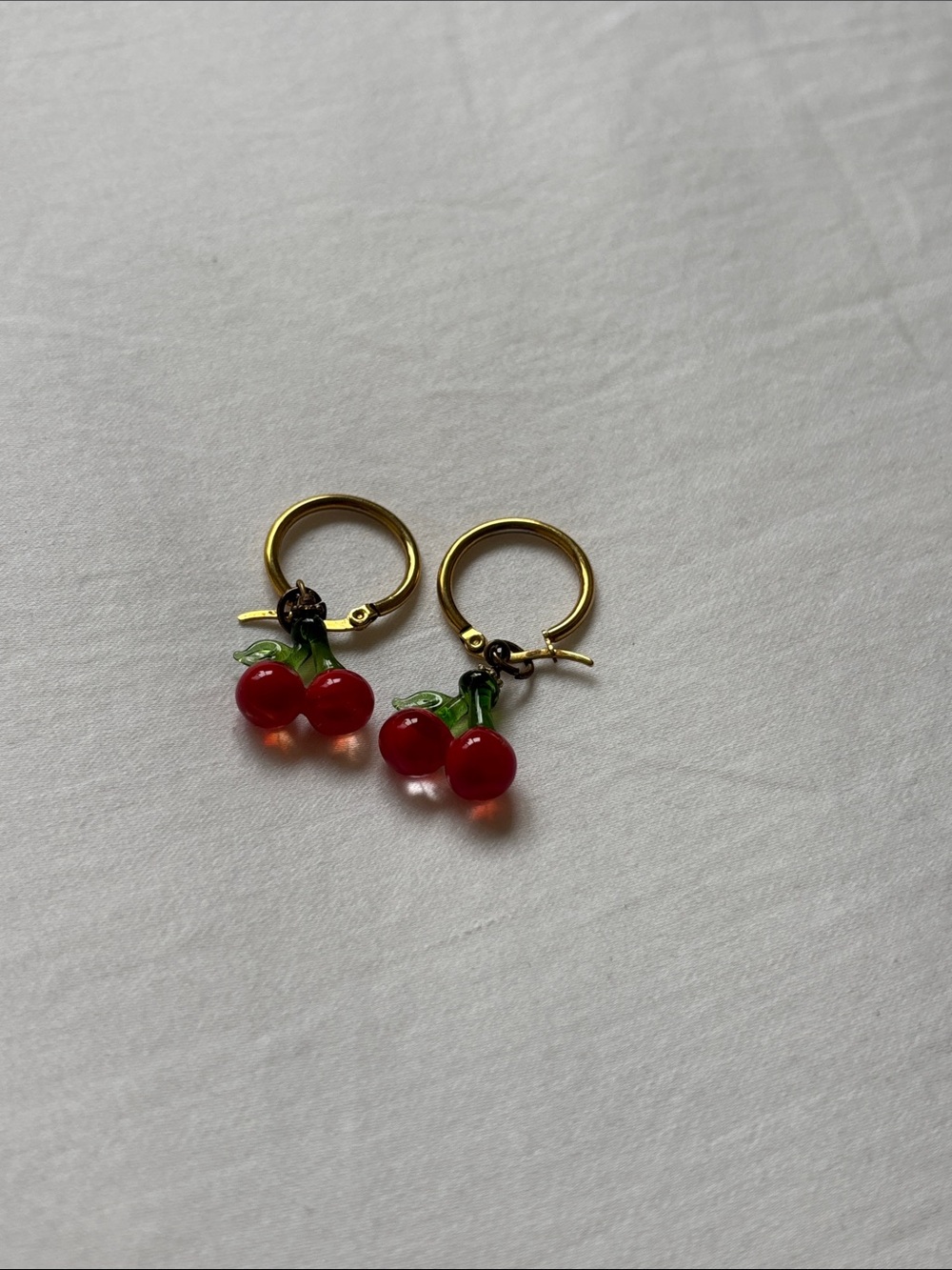 Lisa Says Gah! Cherry Hoop Earrings